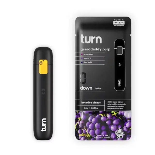 Turn disposable vape is one of a variety of THC vape cart brands sold by 420smokes.co.uk, used to relief stress, anxiety, depression, etc. order now.