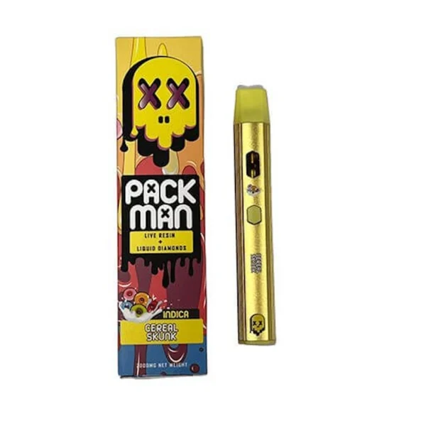 Pack man disposable vape is one of a variety of THC vape cart brands sold by 420smokes.co.uk, used to relief stress, anxiety, depression, etc. order now.